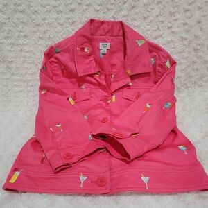 Think Tank Pink Jacket with Cocktail Embroidery